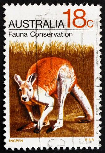 邮资邮票澳大利亚袋鼠