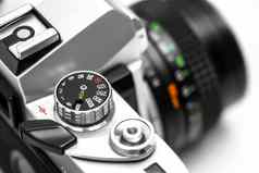 古董相机孤立的白色背景数码单反相机
