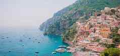 美丽的沿海城镇意大利风景优美的positano阿海岸