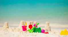 沙塔白色海滩塑料孩子们玩具