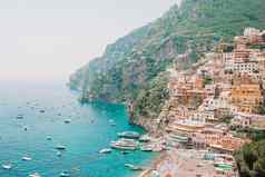 美丽的沿海城镇意大利风景优美的positano阿海岸
