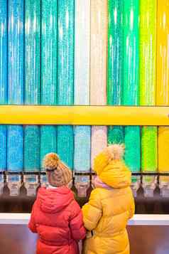 著名的糖果糖果自动售货机机器次广场商店纽约
