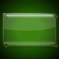 玻璃框架绿色背景