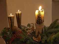 装饰圣诞节倒计时蜡烛