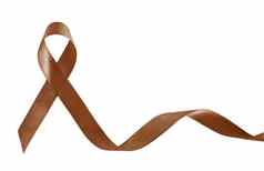 棕色（的）丝带象征结肠癌症复制空间