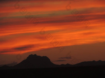 亚利桑那州山日落