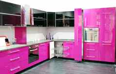 粉红色的厨房