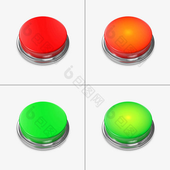 红色的绿色警报按钮
