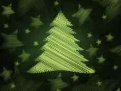复古的绿色背景圣诞节树星星