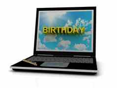 生日标志移动PC屏幕