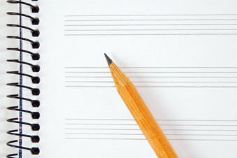 音乐表铅笔