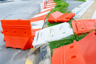 塑料块限制通道汽车修复工作安全塑料路栅栏
