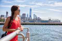 纽约城市旅行旅游女人视图