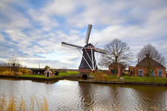 荷兰风车运河