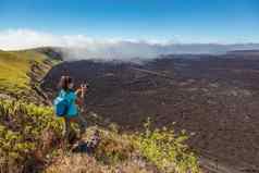 加拉帕戈斯群岛旅游徒步旅行火山塞拉黑火山火山口伊莎贝拉岛