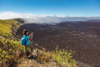 加拉帕戈斯群岛旅游徒步旅行火山塞拉黑火山火山口伊莎贝拉岛