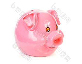 粉红色的小猪银行