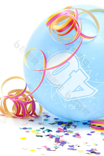蓝色的生日<strong>气球</strong>数量