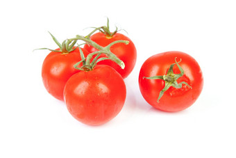 群新鲜的西红柿