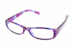 紫色的阅读眼镜