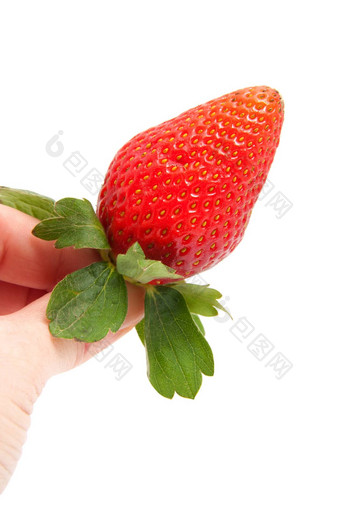 手持有草莓