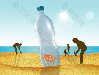 塑料<strong>瓶</strong>污染<strong>海洋</strong>