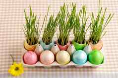 彩色的复活节鸡蛋
