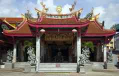 中国人寺庙普吉岛城市泰国