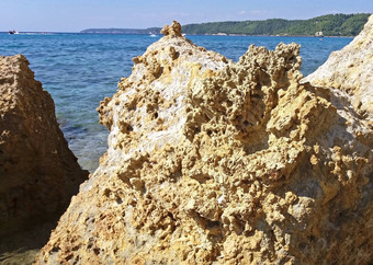 岩石海岸地中海海希腊
