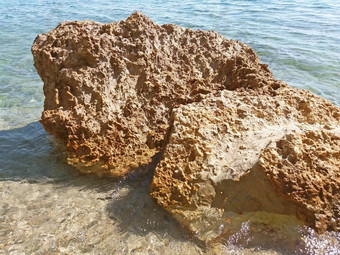 岩石海岸地中海海希腊