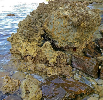 岩石海岸地中海海希腊