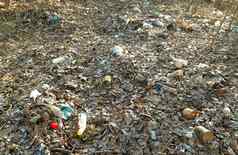 生态灾难垃圾扔自然污染自然
