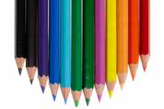 彩色的铅笔安排曲线