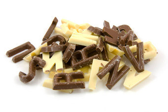 白色棕色（的）巧克力糖果信
