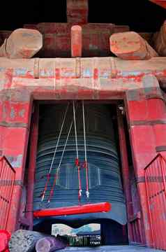 古老的红色的青铜贝尔塔北京中国