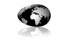 黑色的earth-globe蛋