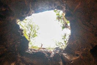 视图内部洞穴下降洞穴天花板洞天花板洞穴