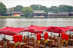 红色的船houhai湖北京中国