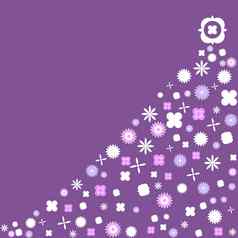 紫色的复古的圣诞节树古董花