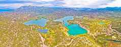 巴奇纳湖泊景观空中全景视图