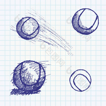 网球球草图集纸笔记本