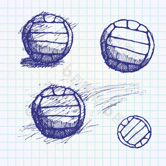 排球球草图集纸笔记本