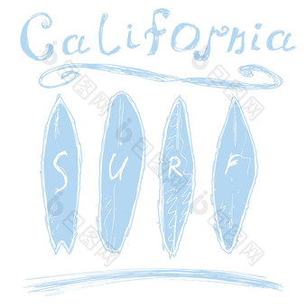 加州冲浪排版t恤印刷设计图形向量<strong>海报</strong>徽章<strong>应用</strong>标签