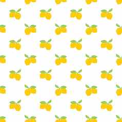 水果背景无缝的模式手画草图柠檬向量插图