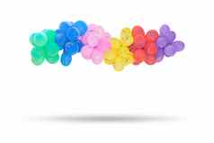 集团多彩色的气球装饰庆祝活动