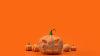 杰克<strong>灯笼</strong>南瓜橙色背景Hallowe