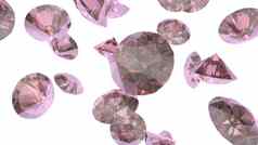 闪亮的宝石钻石水晶粉红色的背景
