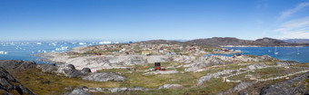 全景视图罗德贝格陵兰岛