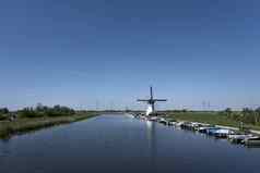 荷兰农村Lanscape风车著名的旅游网站