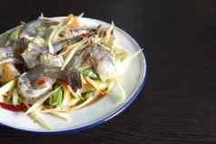 泰国绿色木瓜沙拉生虾喜欢那里泰国gung